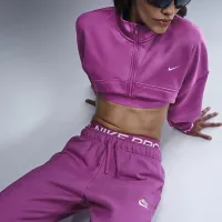 Nike Sportswear Club Fleece жіноча Mid-Rise Joggers колір фіолетовий