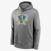 Athletics Cooperstown Logo Club мужские Nike MLB Pullover Толстовка с капюшоном цвет серый