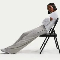 Nike Sportswear Chill Knit женская Mid-Rise Lightweight Open-Hem Pants цвет серый