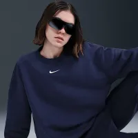 Nike Sportswear Phoenix Fleece женская оверсайз Crew-Neck свитшот синий