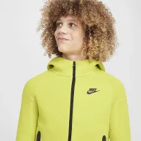 Nike Sportswear Tech Fleece Big детские (для мальчиков) Full-Zip Толстовка с капюшоном цвет зеленый
