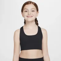 Nike One Big дитячі (Girls') Long-Line Sports Bra колір чорний