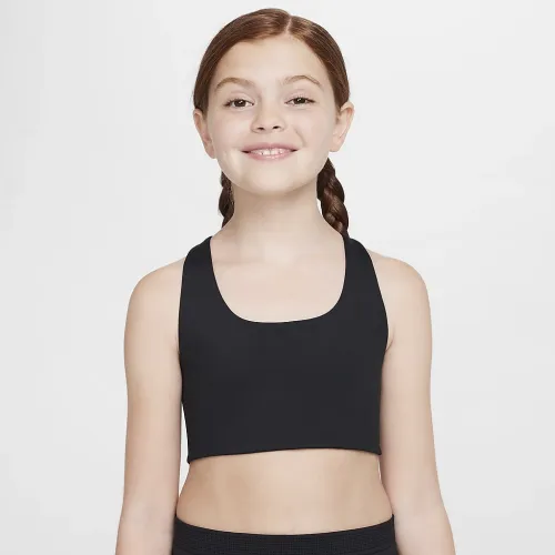 Nike One Big дитячі (Girls') Long-Line Sports Bra колір чорний