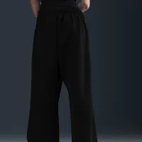 Nike Sportswear жіноча Mid-Rise оверсайз Open-Hem French Terry Pants колір чорний