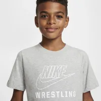 Nike Swoosh Big дитячі Wrestling футболка колір сірий