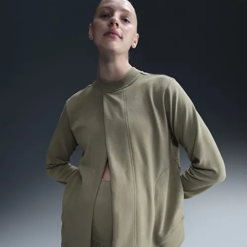 Nike (M) One женская Reversible French Terry Pullover Top (Maternity) цвет зеленый
