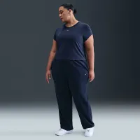 Nike Sportswear Chill Knit жіноча Cropped футболка (великі розміри) блакитний