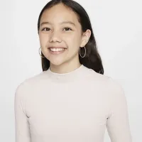 Nike Sportswear Girls' Long-Sleeve Top колір сірий