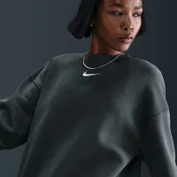 Nike Sportswear Phoenix Fleece жіноча оверсайз Crew-Neck світшот колір зелений