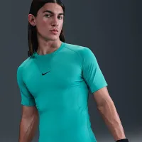 Nike Pro чоловічі Dri-FIT Tight Short-Sleeve Fitness Top колір зелений