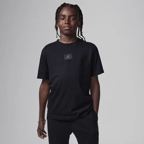 Nike Jordan Big детские Ripped Flight Patch футболка цвет черный