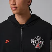 Nike Jordan Brooklyn мужские оверсайз Full-Zip Толстовка с капюшоном цвет черный