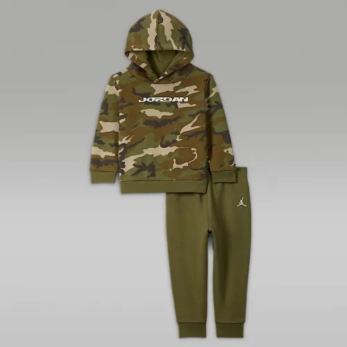 Nike Jordan MVP Baby (12-24M) 2-Piece Camo Fleece Pullover Толстовка с капюшоном набор цвет зеленый