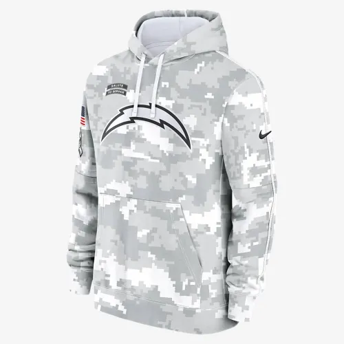 Los Angeles Chargers Salute to Service Primary Edge Club чоловічі Nike NFL Pullover Толстовка з капюшоном колір білий