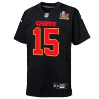 Patrick Mahomes Kansas City Chiefs Super Bowl LIX Big детские Nike NFL Game Jersey цвет черный