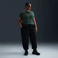Nike Sportswear Chill Knit жіноча Cropped футболка (великі розміри) колір зелений