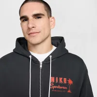 Nike Club мужские Full-Zip Fleece Толстовка с капюшоном цвет серый