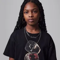 Nike Jordan Big детские Ring Stack футболка цвет черный