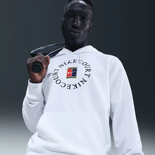 NikeCourt Heritage чоловічі Dri-FIT French Terry Tennis Pullover Толстовка з капюшоном колір білий