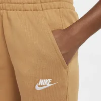 Nike Sportswear Club Fleece Big дитячі French Terry шорти колір коричневий