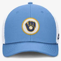 Milwaukee Brewers Cooperstown Rise чоловічі Nike Dri-FIT MLB Trucker Adjustable Hat блакитний