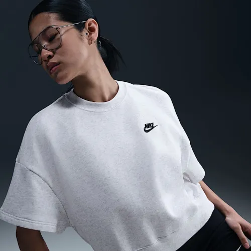 Nike Sportswear Club Fleece жіноча Loose Top колір коричневий