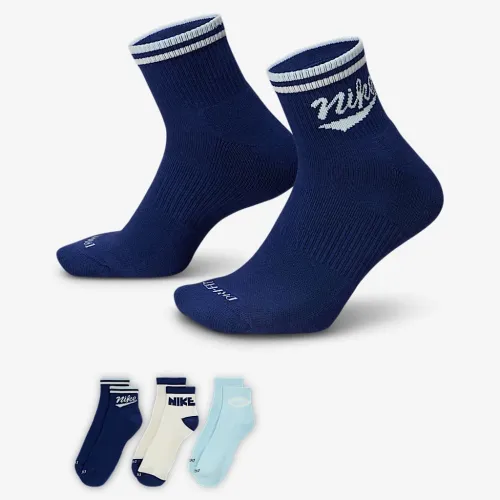 Nike Everyday Plus Ankle носки (3 пары) многоцветный
