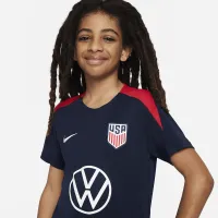 USMNT Strike Big дитячі Nike Dri-FIT Soccer Short-Sleeve Knit Top блакитний