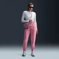 Nike Sportswear Phoenix Fleece женская Mid-Rise Sweatpants Pink