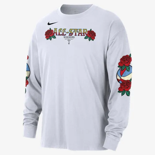2025 All-Star Weekend мужские Nike NBA Long-Sleeve Max90 футболка цвет белый