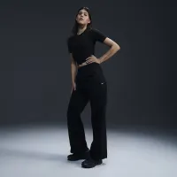 Nike Windrunner женская С высокой Талией Woven Open-Hem Pants цвет черный