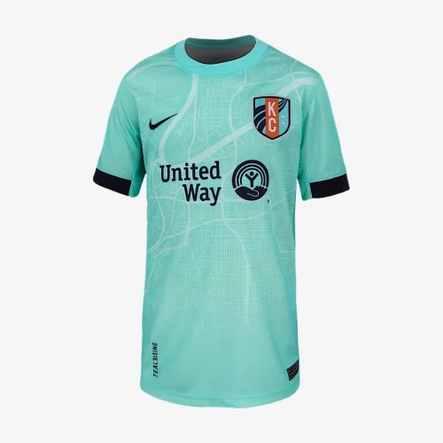 KC Current 2025 Stadium Away Big детские Nike Dri-FIT NWSL Replica Jersey цвет зеленый