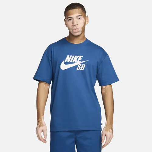 Nike SB мужские Logo Skate футболка синий