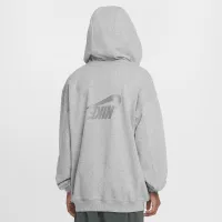 Nike Sportswear Girls' Dri-FIT оверсайз Fleece Толстовка с капюшоном цвет серый