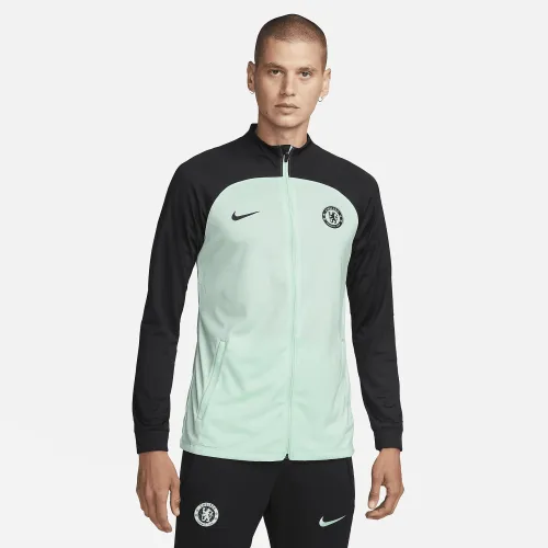Chelsea FC Strike Third мужские Nike Dri-FIT Soccer Knit Track Куртка цвет зеленый