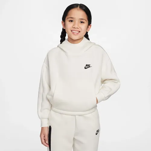 Nike Sportswear Tech Fleece Girls' оверсайз Толстовка с капюшоном цвет белый
