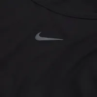 Nike One Classic жіноча Dri-FIT Short-Sleeve Cropped Twist Top колір чорний