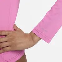 Nike Essential женская Long-Sleeve Hydroguard Swim Shirt Pink