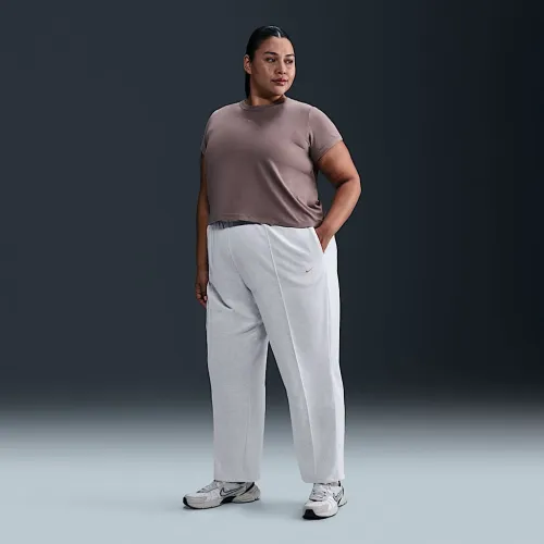 Nike Sportswear Chill Terry женская Mid-Rise French Terry Open-Hem Sweatpants (большие размеры) цвет коричневый