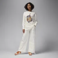 Nike Jordan жіноча оверсайз Long-Sleeve футболка колір білий