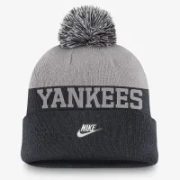 New York Yankees Rewind Peak чоловічі Nike MLB Cuffed Pom Beanie блакитний