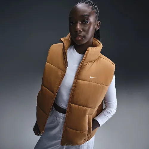 Nike Sportswear Classic Puffer женская Therma-FIT Loose Vest цвет коричневый