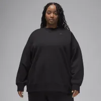 Nike Jordan Flight Fleece женская Crew-Neck свитшот (большие размеры) цвет черный