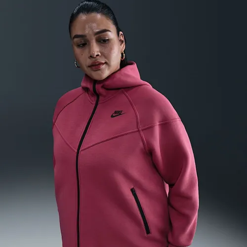 Nike Sportswear Tech Fleece Windrunner женская Full-Zip Толстовка с капюшоном (большие размеры) цвет фиолетовый