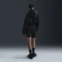 Nike Sportswear женская оверсайз Cropped French Terry Pullover Толстовка с капюшоном цвет черный