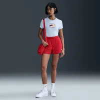 Nike Sportswear Chill Knit жіноча Slim Cropped футболка блакитний
