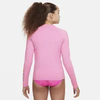 Nike Swim Charms Big детские (Girls') Long-Sleeve Hydroguard Pink