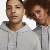 Nike NOCTA мужские баскетбольные Толстовка с капюшоном цвет серый