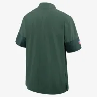 цвет зеленый Bay Packers Sideline Coach мужские Nike NFL 1/2-Zip Short-Sleeve Hooded Куртка цвет зеленый