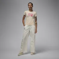 Nike Jordan жіноча Graphic Slim футболка колір коричневий